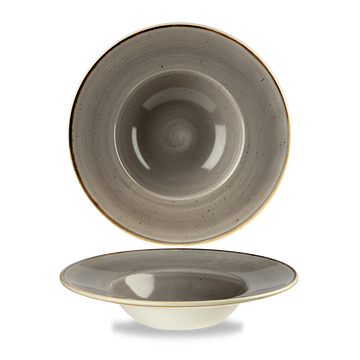 Peppercorn Grey Wide Rim Bowl 24cm